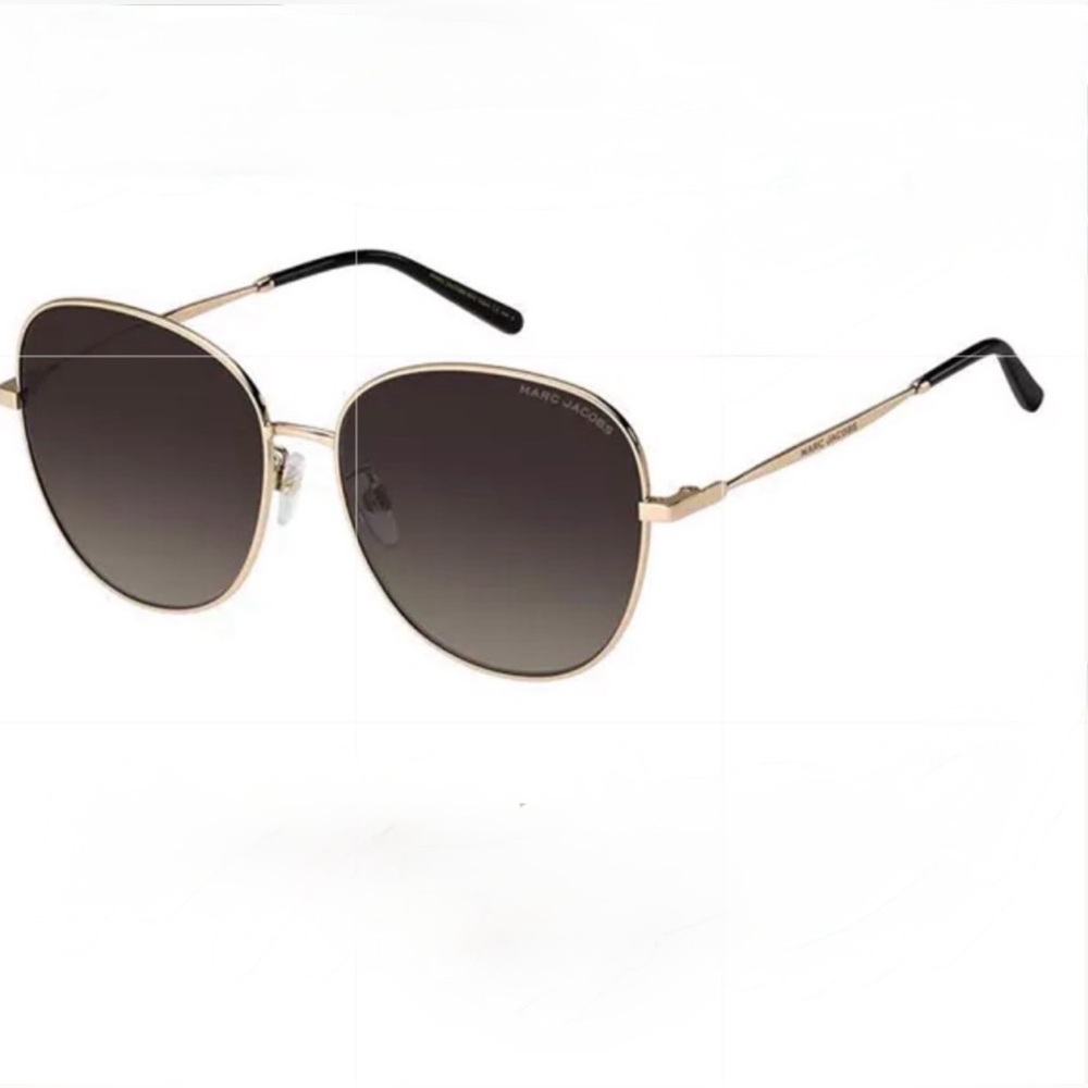 NEW MARC JACOBS 664/G/S RHL HA Sunglasses Brown Lenses Aviator Unisex With Case